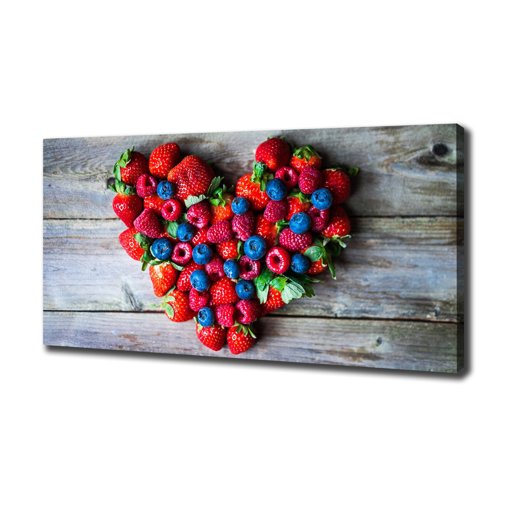 Tableau imprimé sur toile Coeur en fruits