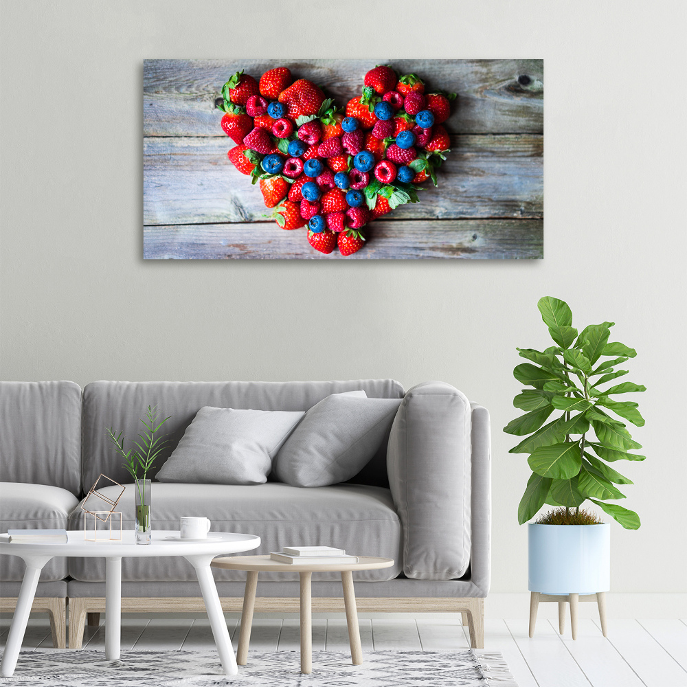 Tableau imprimé sur toile Coeur en fruits