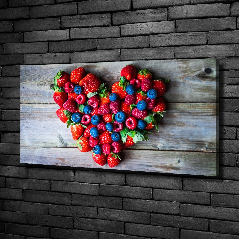 Tableau imprimé sur toile Coeur en fruits