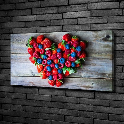 Tableau imprimé sur toile Coeur en fruits