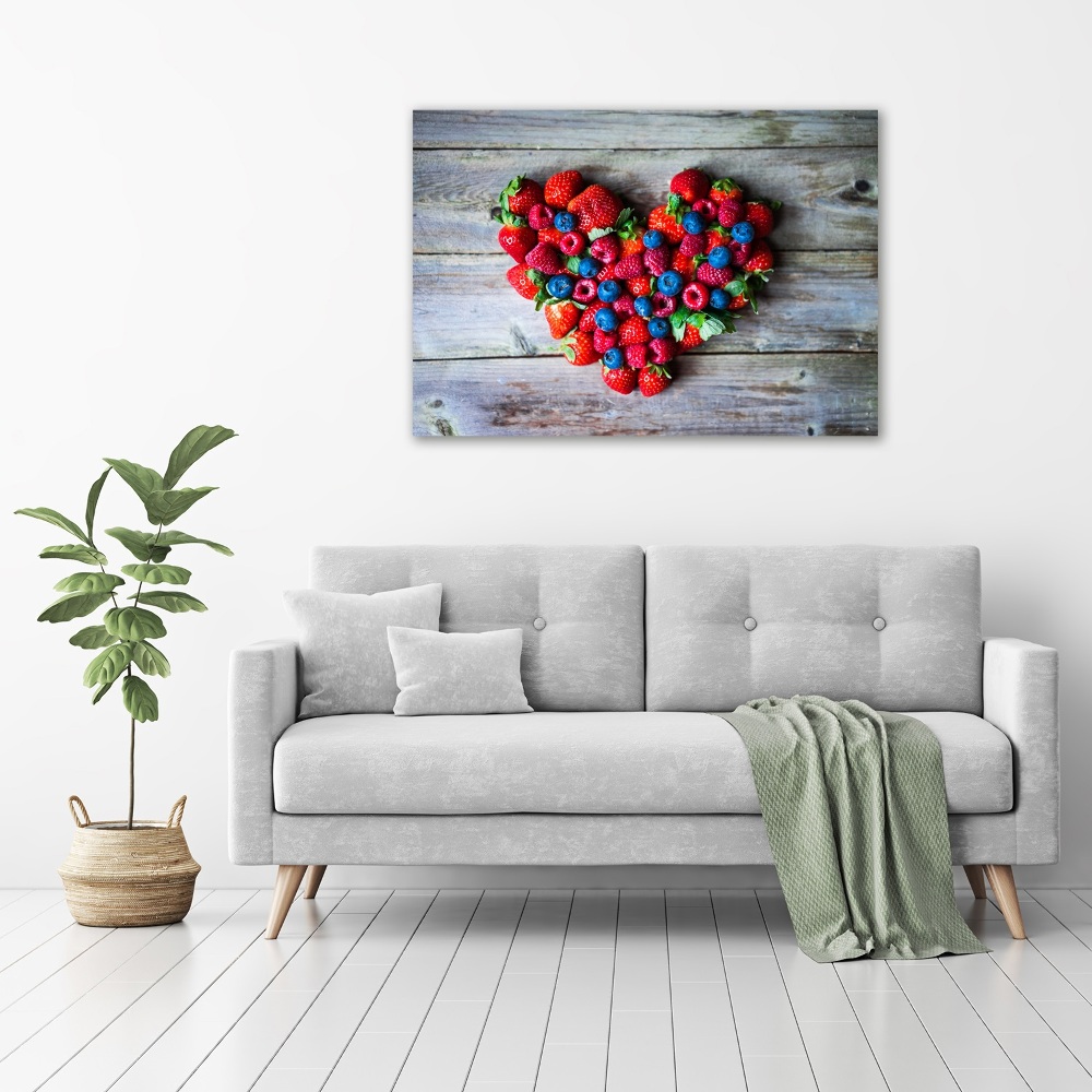 Tableau imprimé sur toile Coeur en fruits