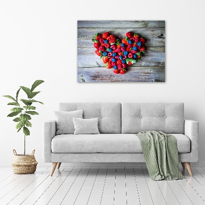 Tableau imprimé sur toile Coeur en fruits