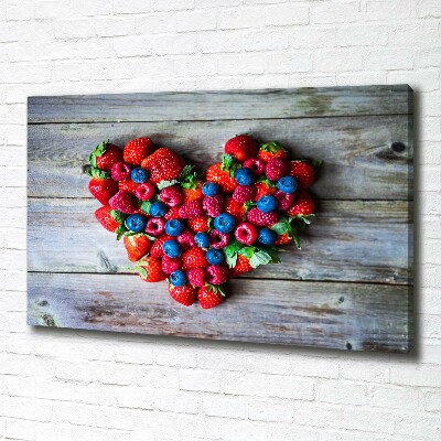 Tableau imprimé sur toile Coeur en fruits