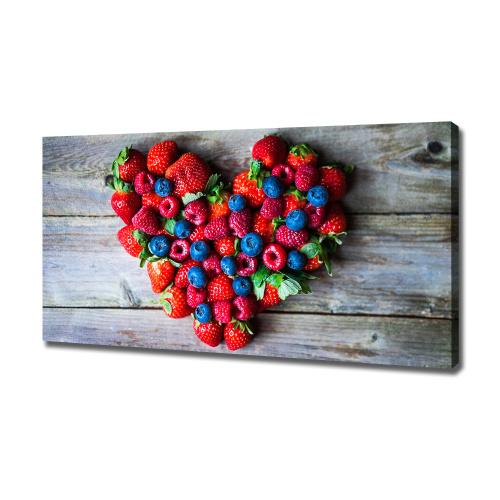 Tableau imprimé sur toile Coeur en fruits