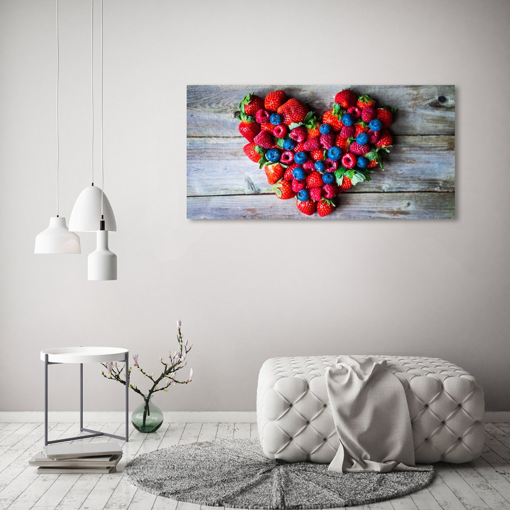 Tableau imprimé sur toile Coeur en fruits