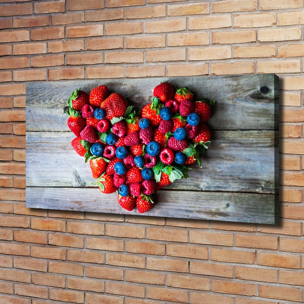 Tableau imprimé sur toile Coeur en fruits