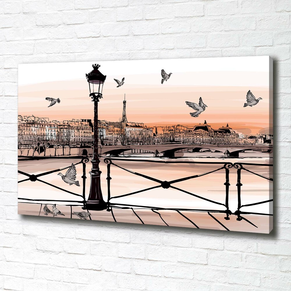 Tableau photo sur toile Crépuscule à Paris