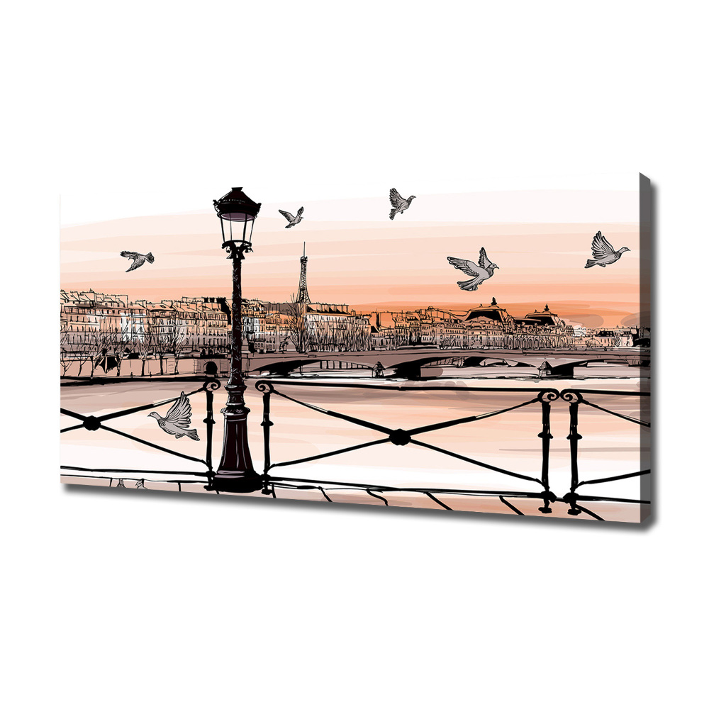 Tableau photo sur toile Crépuscule à Paris