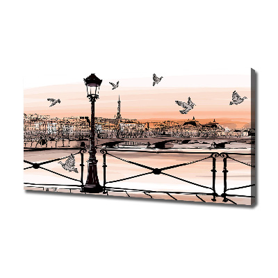 Tableau photo sur toile Crépuscule à Paris