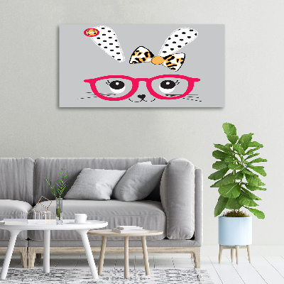 Tableau photo sur toile Lapin à lunettes