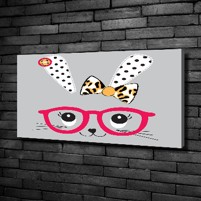 Tableau photo sur toile Lapin à lunettes