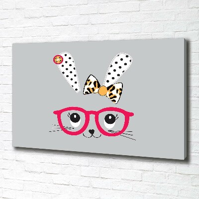 Tableau photo sur toile Lapin à lunettes