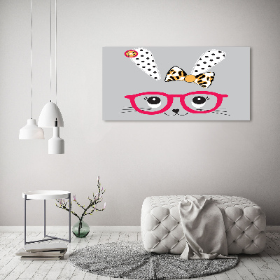 Tableau photo sur toile Lapin à lunettes