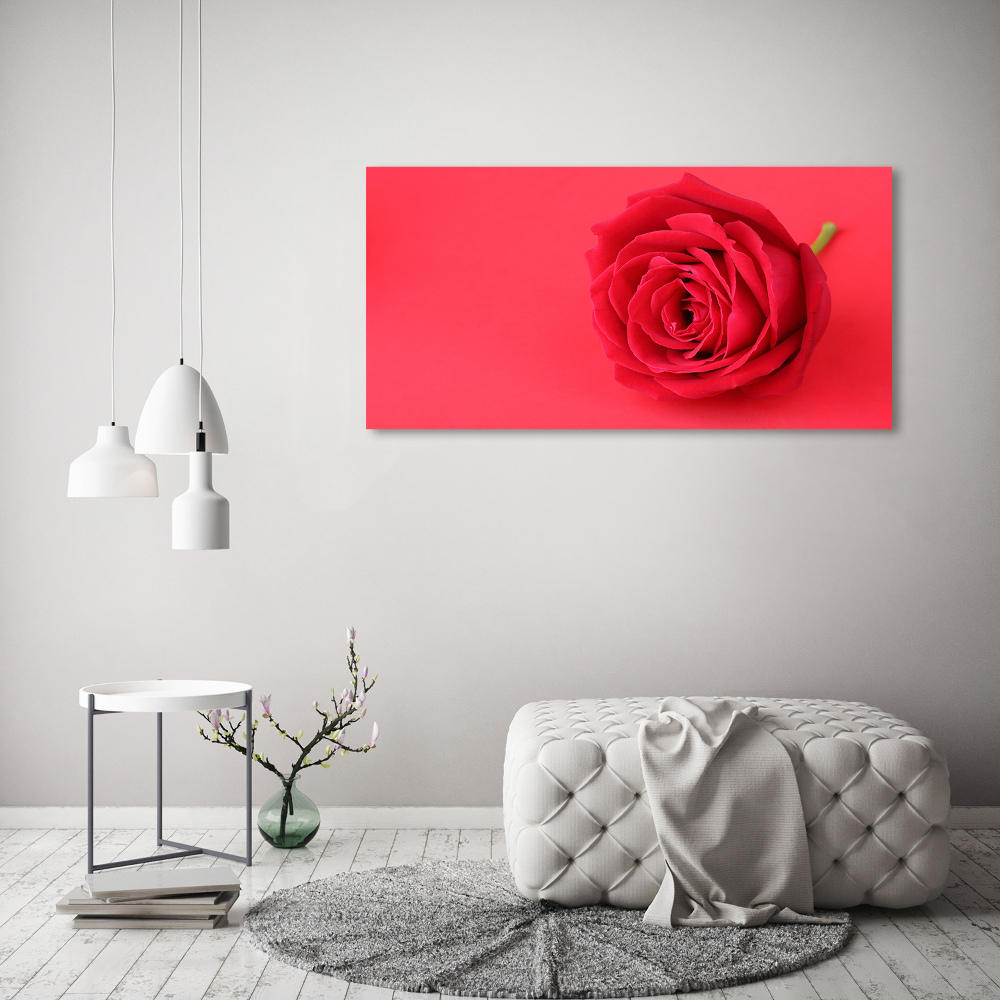 Tableau imprimé sur toile Rose rouge