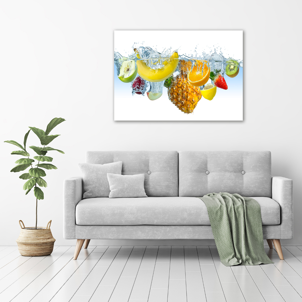 Tableau sur toile Fruits sous l'eau