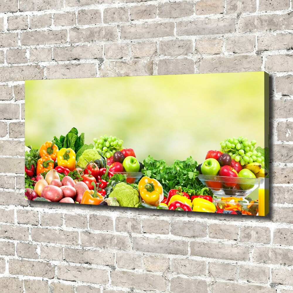 Tableau imprimé sur toile Fruits et légumes