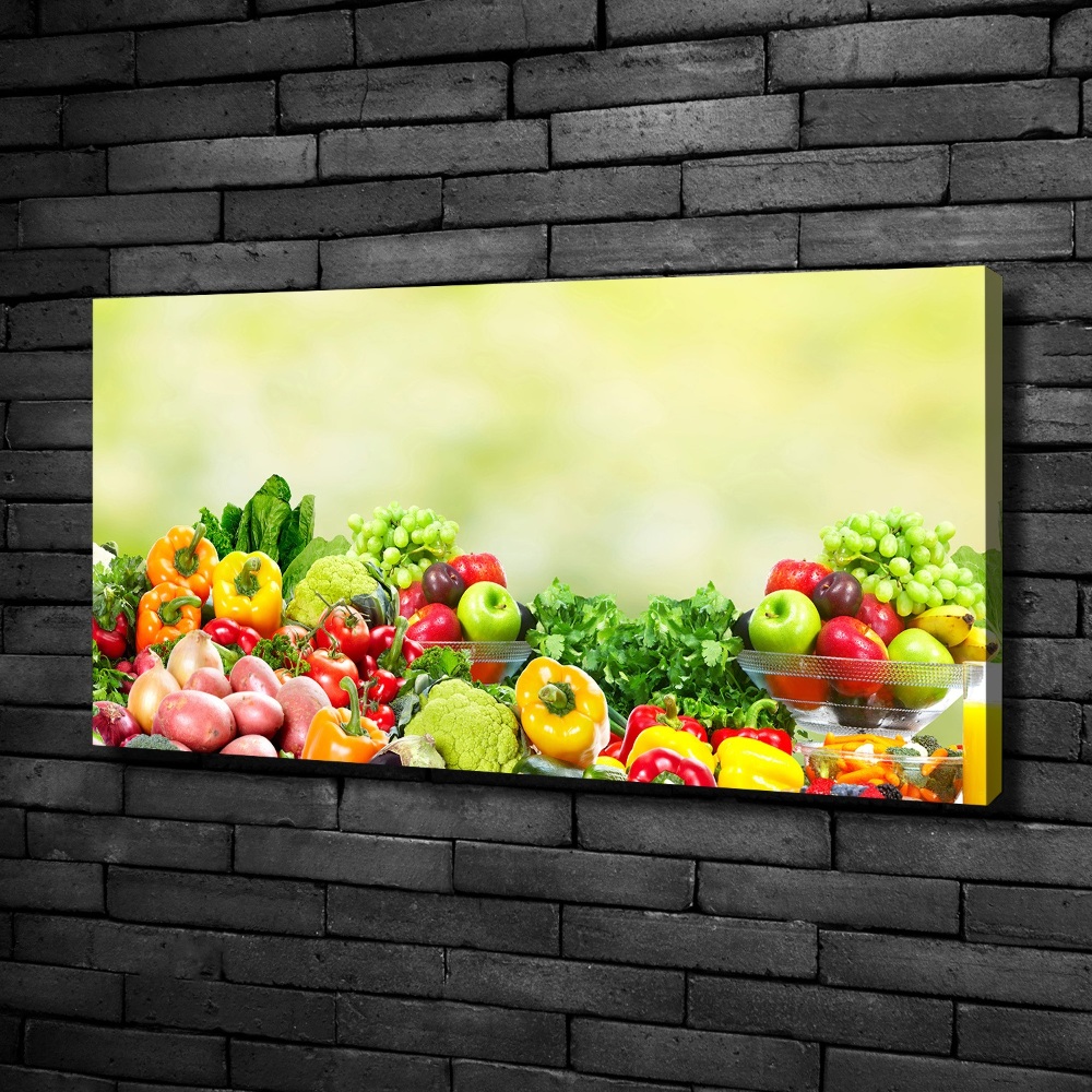 Tableau imprimé sur toile Fruits et légumes