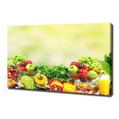 Tableau imprimé sur toile Fruits et légumes