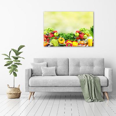 Tableau imprimé sur toile Fruits et légumes