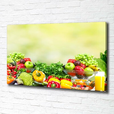 Tableau imprimé sur toile Fruits et légumes