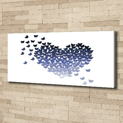 Tableau photo sur toile Coeur en papillons