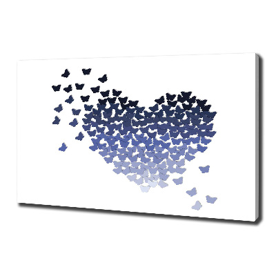 Tableau photo sur toile Coeur en papillons