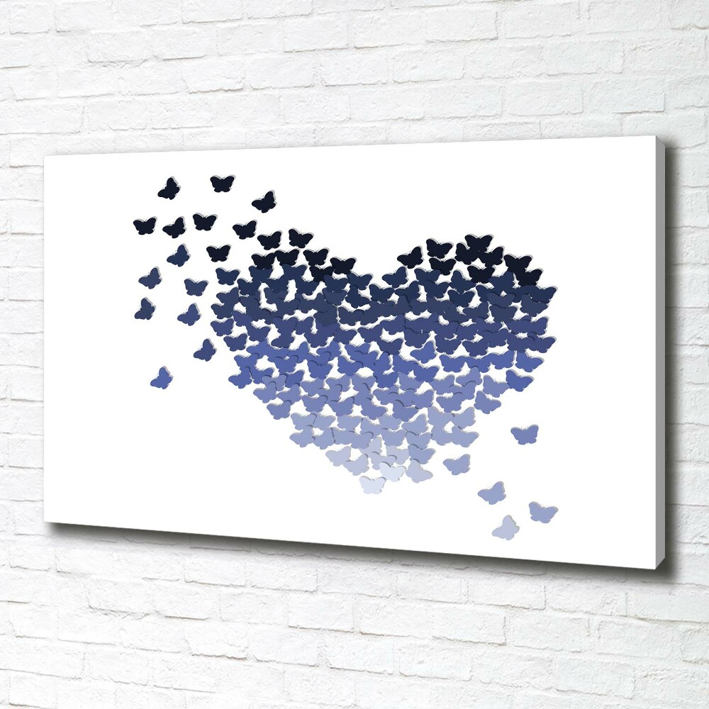 Tableau photo sur toile Coeur en papillons