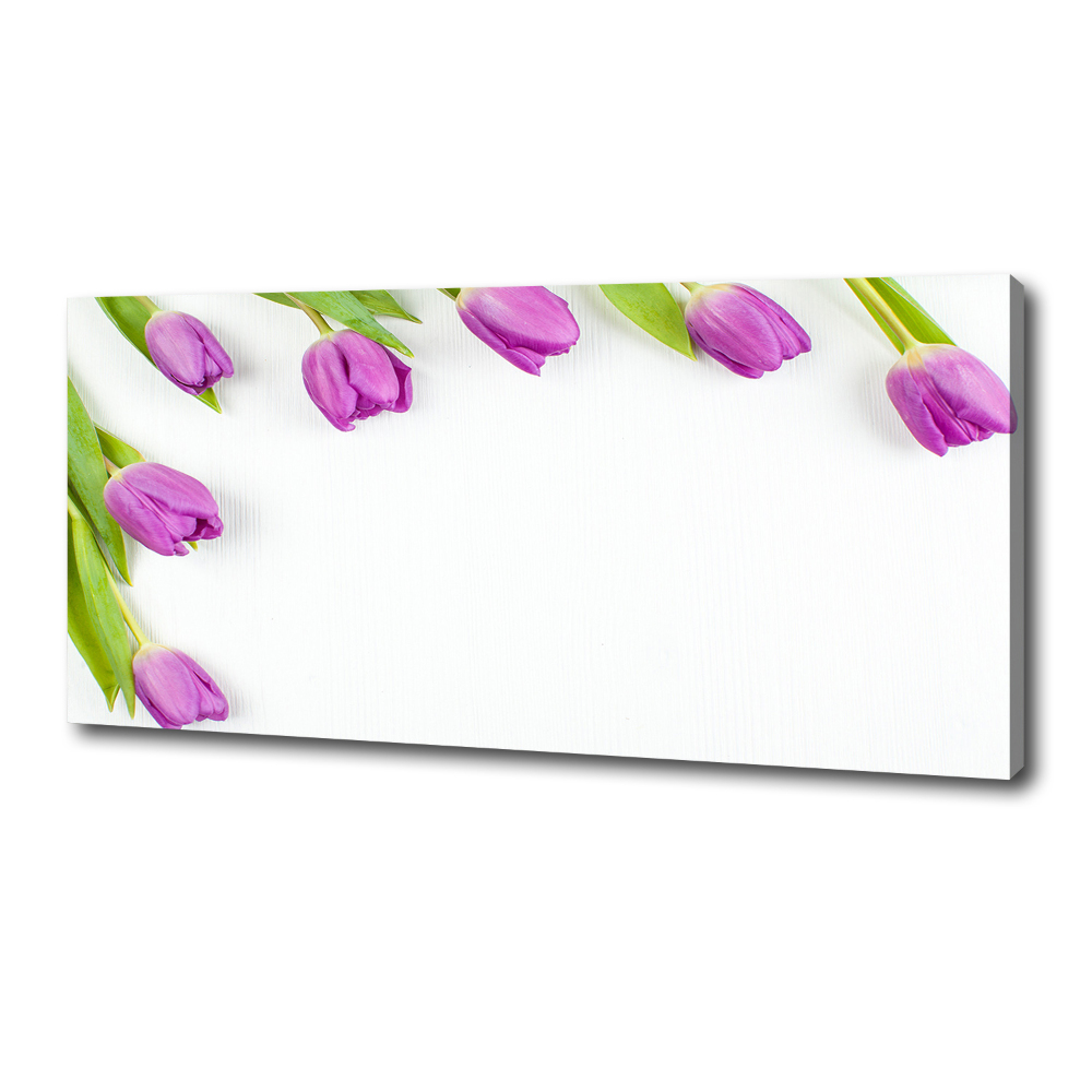 Tableau sur toile Tulipes pourpres