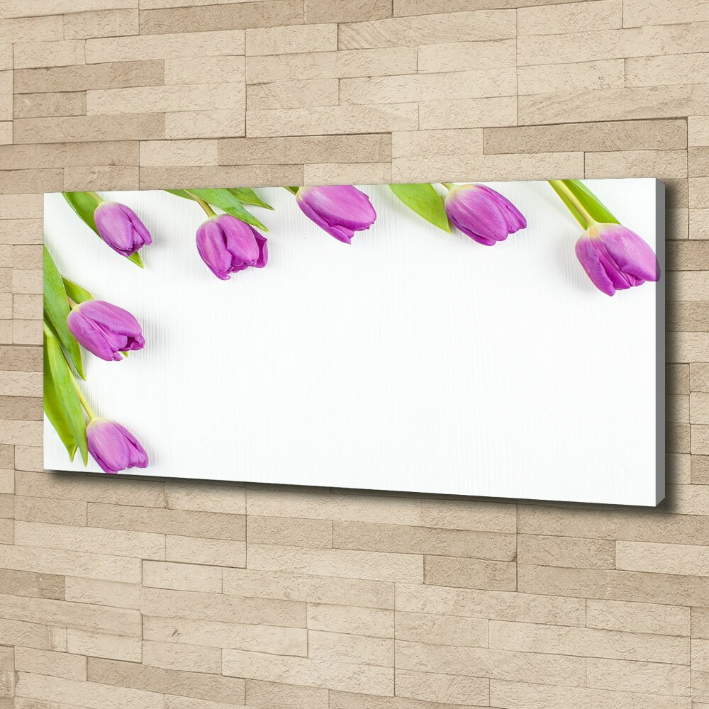 Tableau sur toile Tulipes pourpres