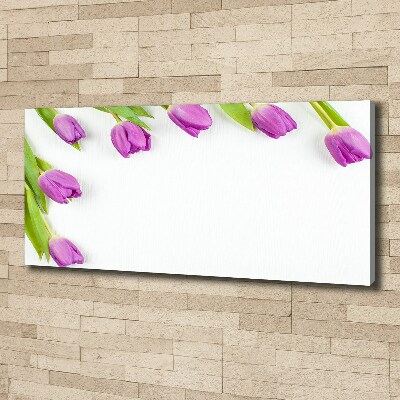 Tableau sur toile Tulipes pourpres