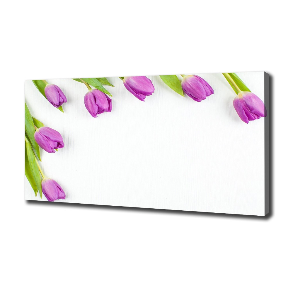 Tableau sur toile Tulipes pourpres