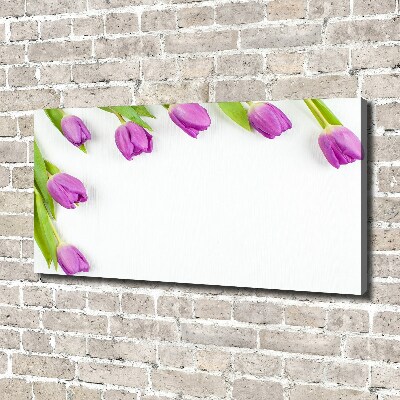 Tableau sur toile Tulipes pourpres