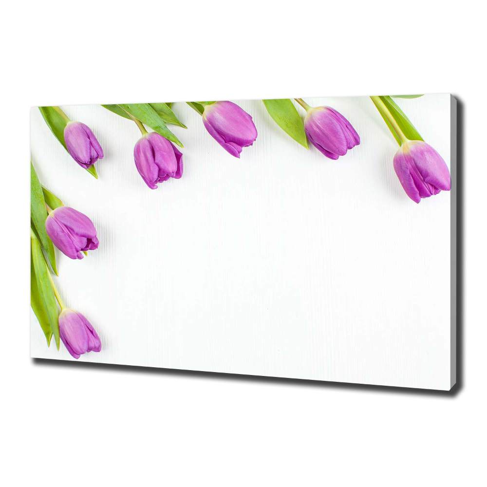 Tableau sur toile Tulipes pourpres