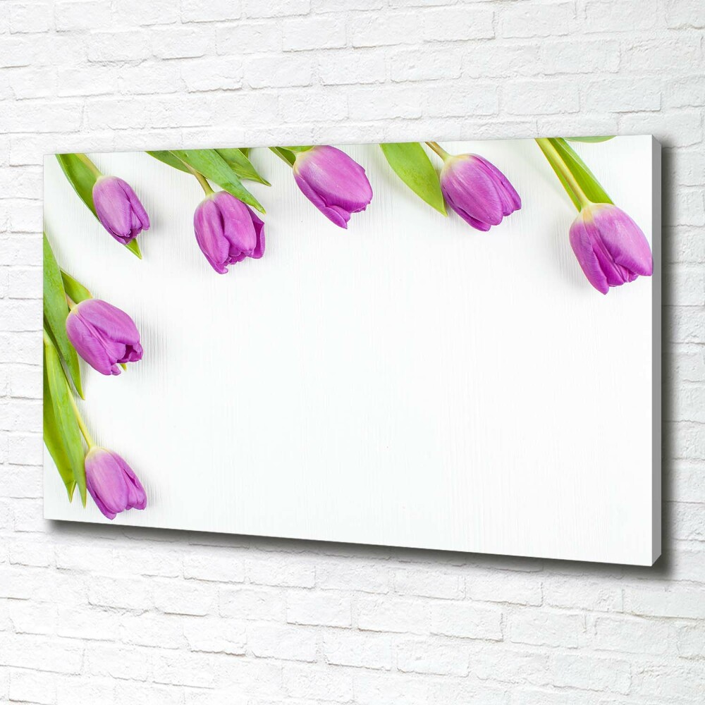 Tableau sur toile Tulipes pourpres