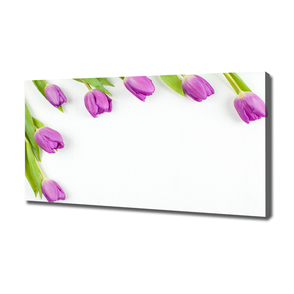 Tableau sur toile Tulipes pourpres