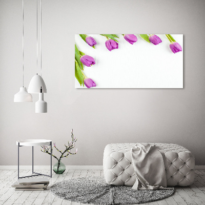 Tableau sur toile Tulipes pourpres