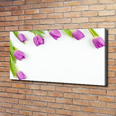 Tableau sur toile Tulipes pourpres