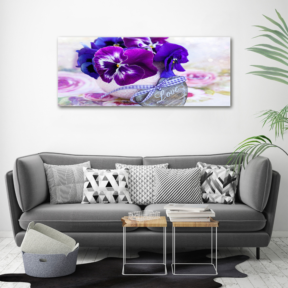 Tableau mural sur toile Pensées violettes