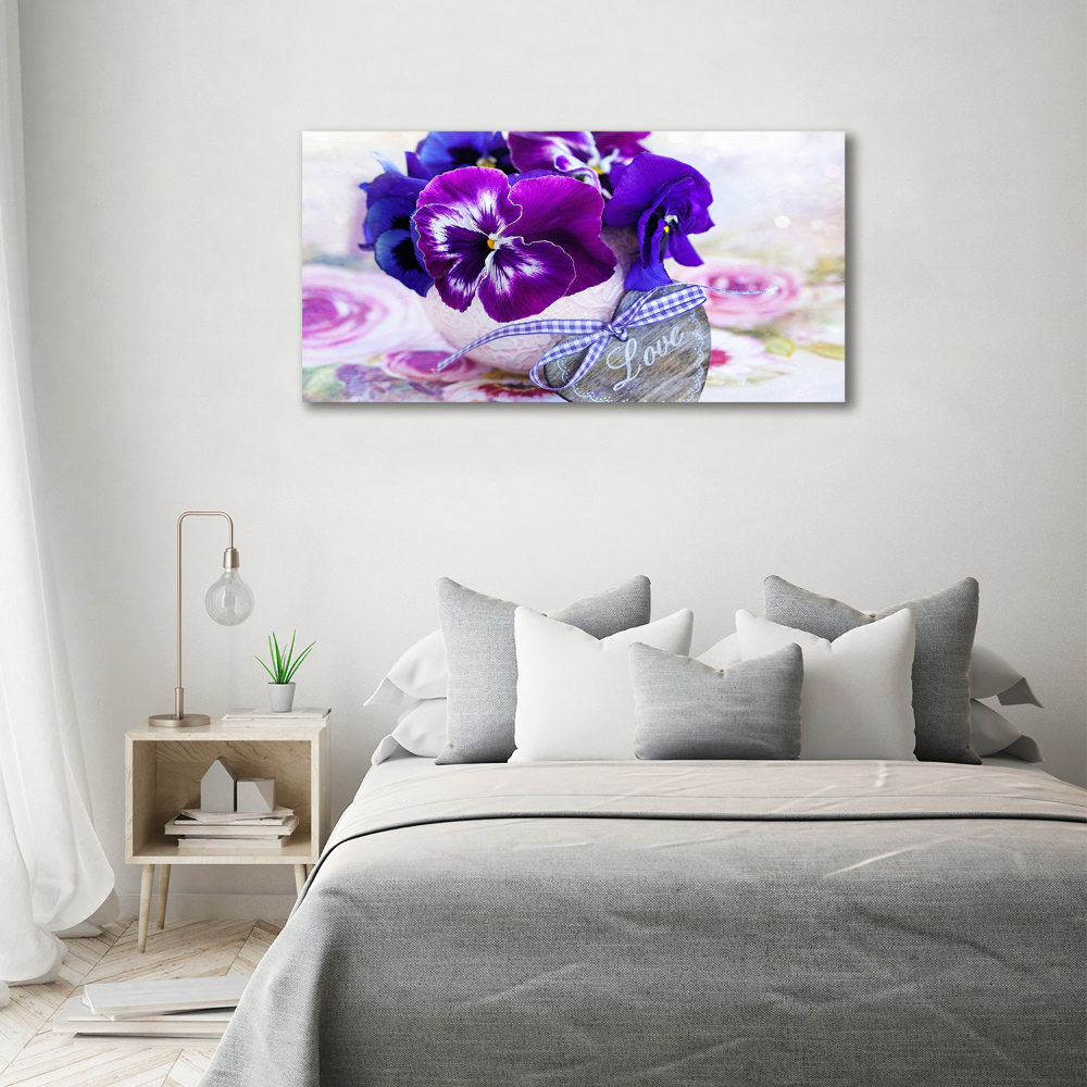 Tableau mural sur toile Pensées violettes