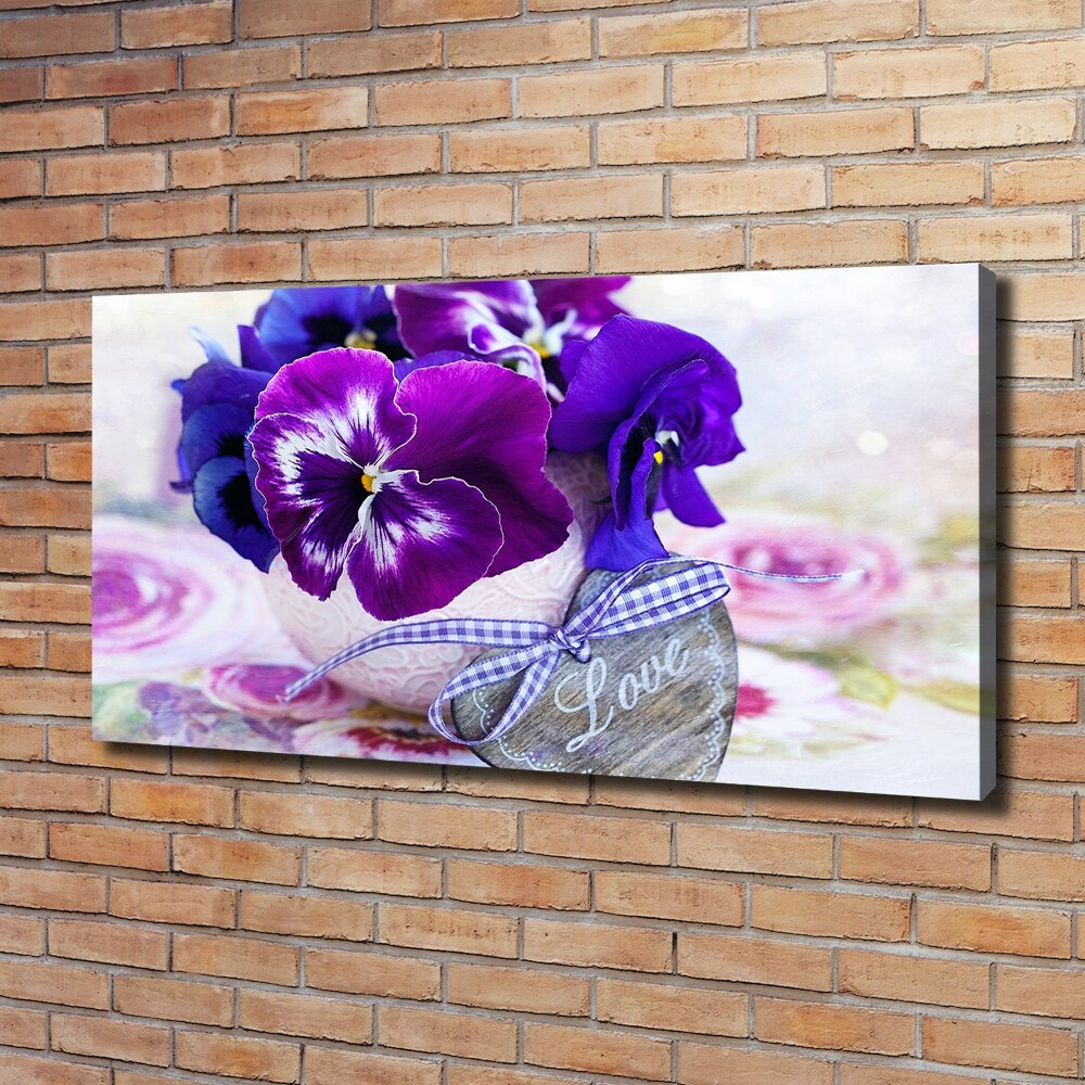 Tableau mural sur toile Pensées violettes