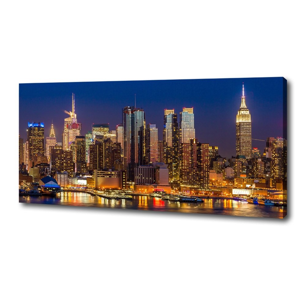 Tableau imprimé sur toile Manhattan la nuit