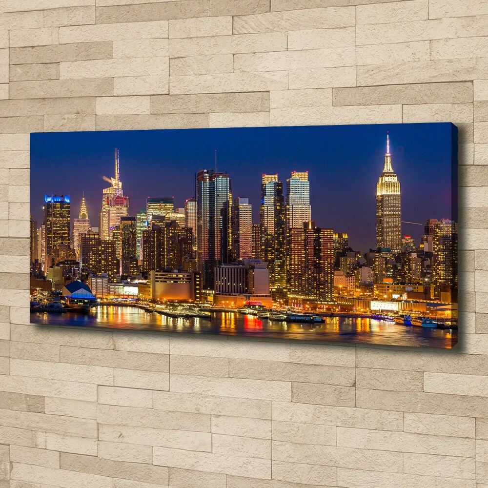 Tableau imprimé sur toile Manhattan la nuit