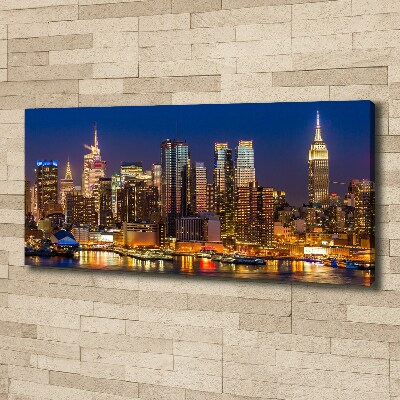 Tableau imprimé sur toile Manhattan la nuit