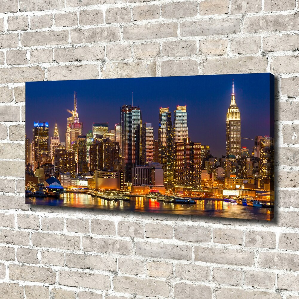 Tableau imprimé sur toile Manhattan la nuit