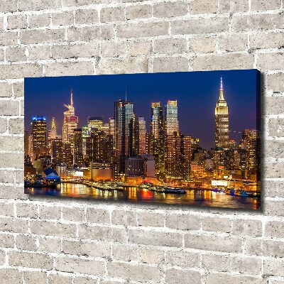 Tableau imprimé sur toile Manhattan la nuit