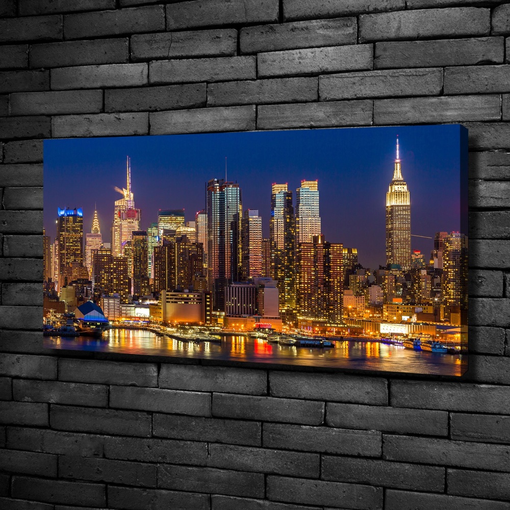 Tableau imprimé sur toile Manhattan la nuit