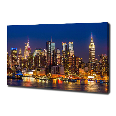 Tableau imprimé sur toile Manhattan la nuit