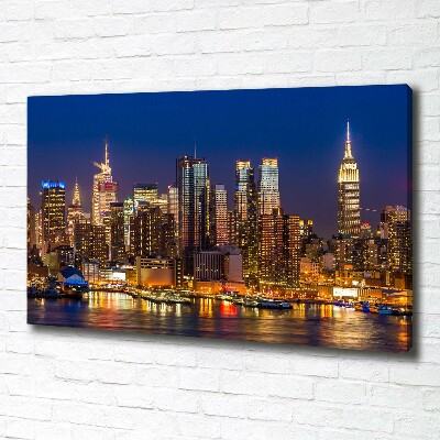 Tableau imprimé sur toile Manhattan la nuit