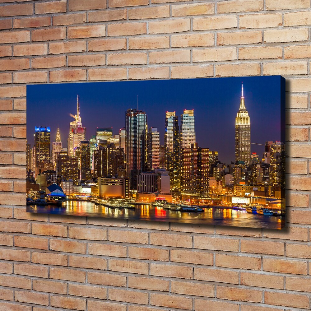 Tableau imprimé sur toile Manhattan la nuit