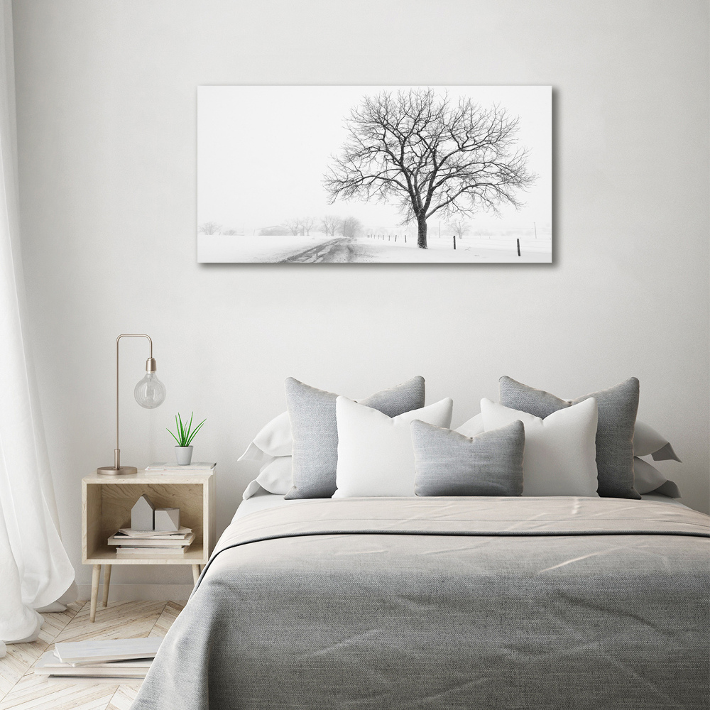 Tableau imprimé sur toile Arbre en hiver